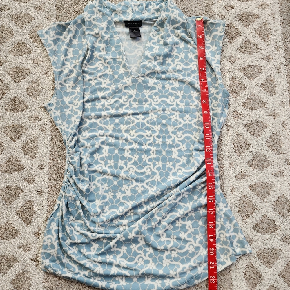 Ann Taylor Patterned Ruched Top - image 6